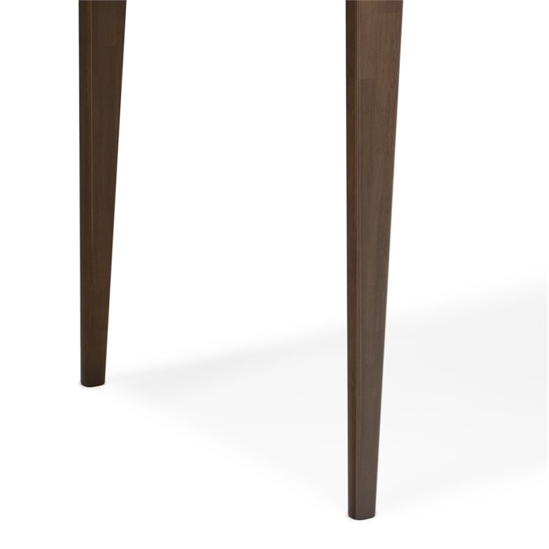 Scranton & Co 48 Inch Mid-Century Solid Rubberwood Desk in Walnut Brown