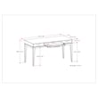 Scranton & Co 48 Inch Mid-Century Solid Rubberwood Desk in Walnut Brown