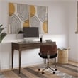 Scranton & Co 48 Inch Mid-Century Solid Rubberwood Desk in Walnut Brown