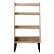 Scranton & Co Mid-Century Modern Natural Wood Bookshelf with Open Shelves