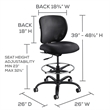 Scranton & Co Adjustable Drafting Chair in Black Mesh
