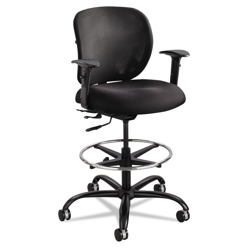 Scranton & Co Adjustable Drafting Chair in Black Mesh