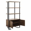Scranton & Co Mid-Century Metal & Wood Bookcase in Walnut/Rustic Black