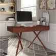 Scranton & Co Wood Writing Desk with USB in Dark Cherry Finish