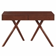 Scranton & Co Wood Writing Desk with USB in Dark Cherry Finish