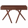 Scranton & Co Wood Writing Desk with USB in Dark Cherry Finish