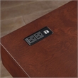 Scranton & Co Wood Writing Desk with USB in Dark Cherry Finish