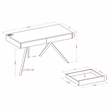 Scranton & Co Wood Writing Desk with USB in Dark Cherry Finish