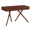 Scranton & Co Wood Writing Desk with USB in Dark Cherry Finish