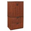 Scranton & Co Lateral File with Stackable Storage Cabinet in Cherry