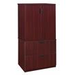 Scranton & Co Lateral File with Stackable Storage Cabinet in Mahogany