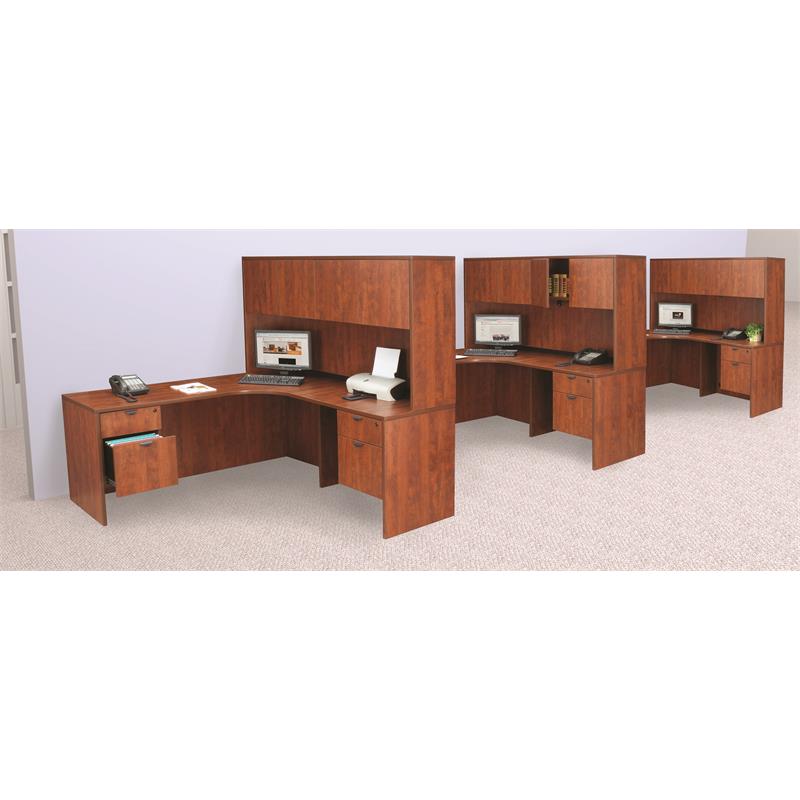 Scranton & Co Box File Pedestal with 2 Locking Drawers in Rich Cherry