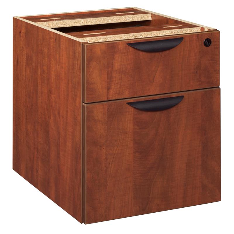 Scranton & Co Box File Pedestal with 2 Locking Drawers in Rich Cherry