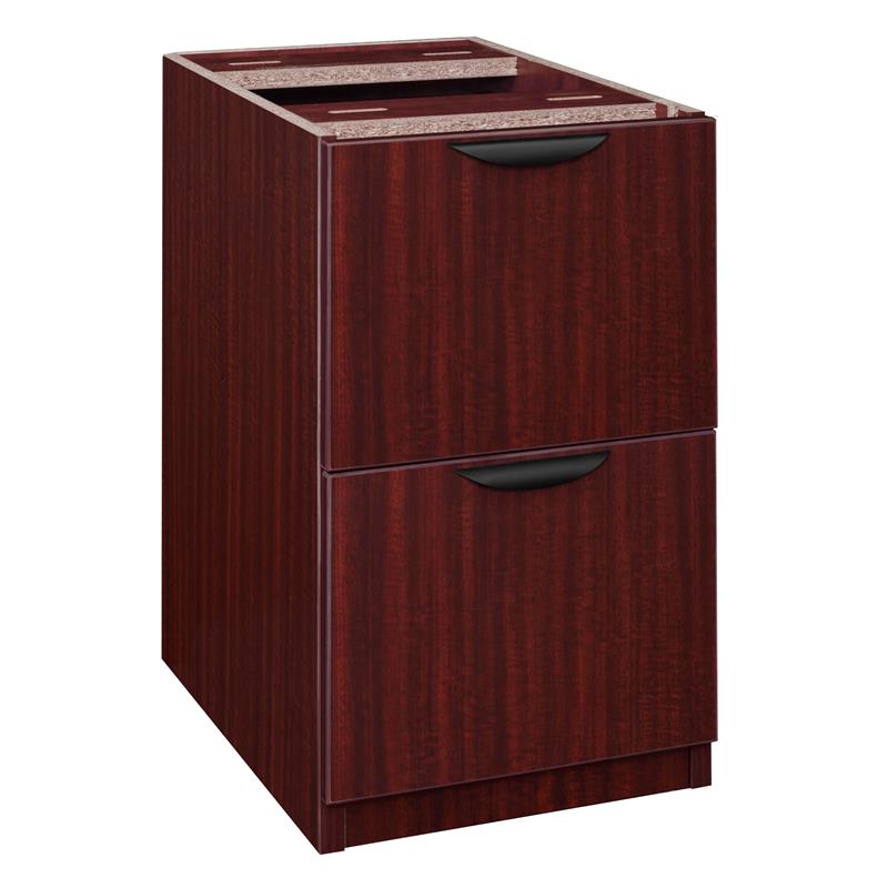 Scranton & Co File File Pedestal with 2 Locking Drawers in Mahogany
