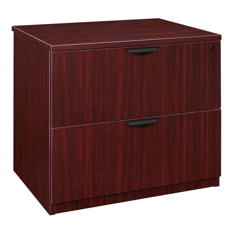Scranton & Co 2 Drawer Locking Lateral File Cabinet in Mahogany