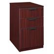 Scranton & Co Deskside Box Box File Cabinet with 3 Drawers in Mahogany