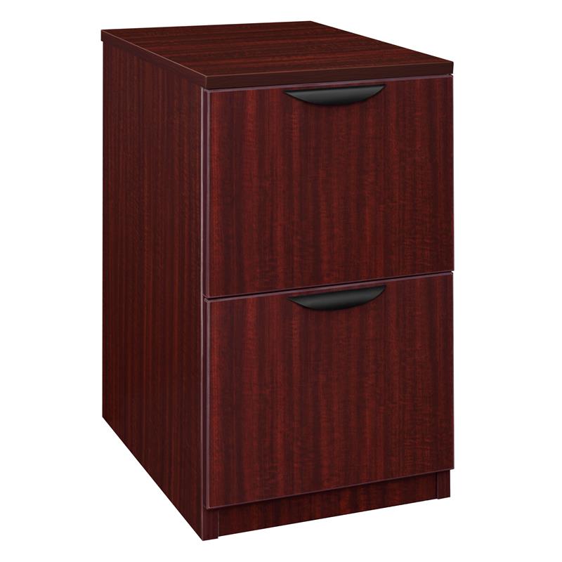 Scranton & Co Deskside 2 Drawer File Cabinet in Classic Mahogany