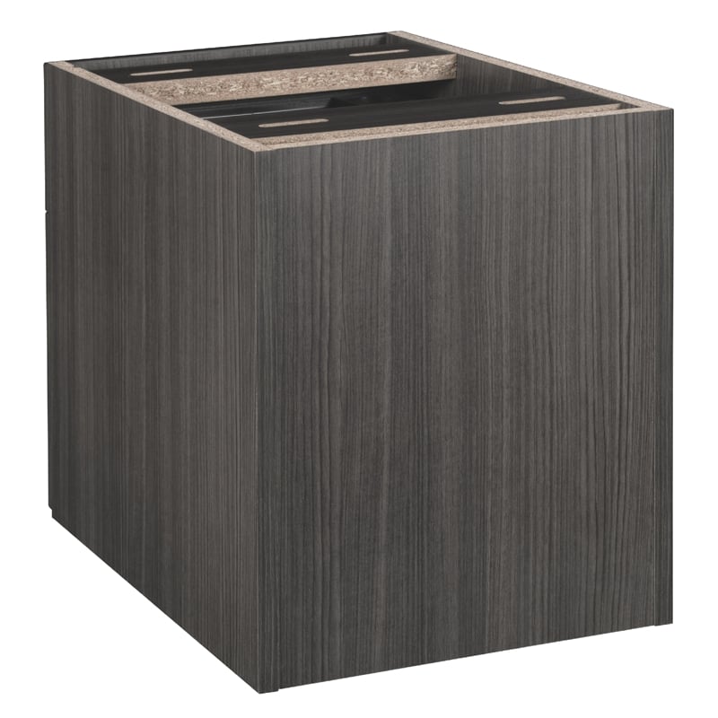 Scranton & Co Box File Pedestal with 2 Locking Drawers in Ash Grey