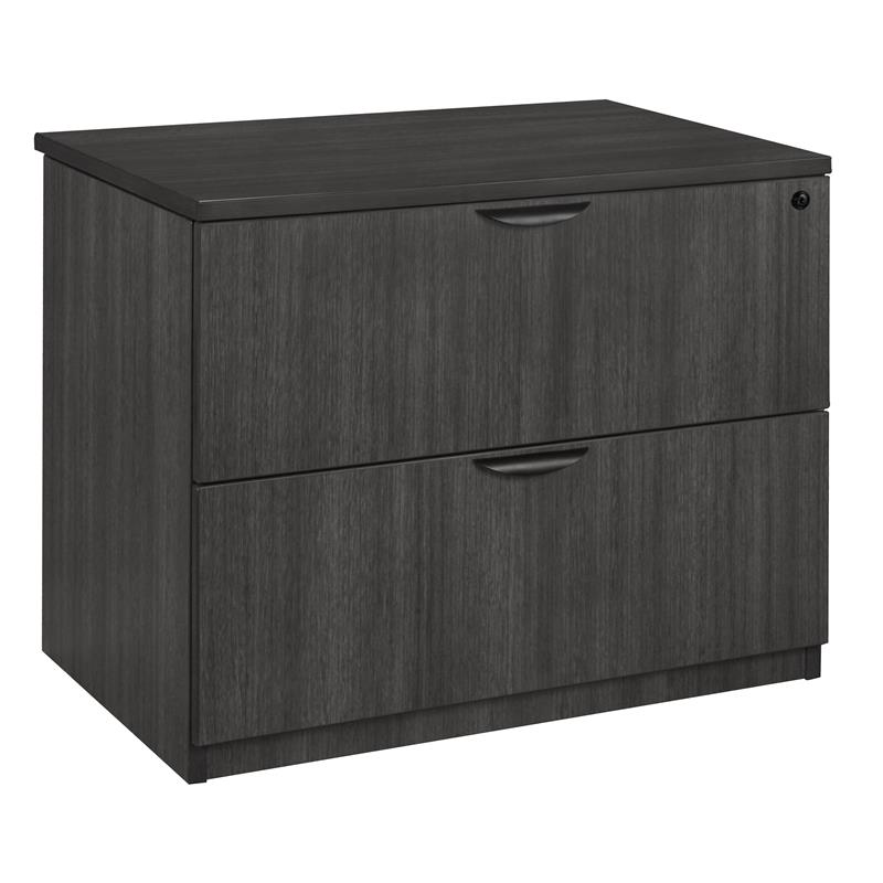 Scranton & Co 2 Drawer Locking Lateral File Cabinet in Ash Grey