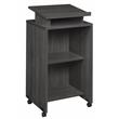 Scranton & Co Wood Freestanding Lectern on Casters in Ash Grey