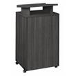 Scranton & Co Wood Freestanding Lectern on Casters in Ash Grey