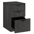 Scranton & Co Deskside Box Box File Cabinet with 3 Drawers in Ash Grey