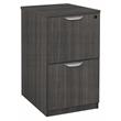 Scranton & Co Deskside 2 Drawer File Cabinet in Stylish Ash Grey