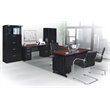Scranton & Co 3 Drawer Metal Pedestal Filing Cabinet in Glossy Black