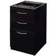 Scranton & Co 3 Drawer Metal Pedestal Filing Cabinet in Glossy Black