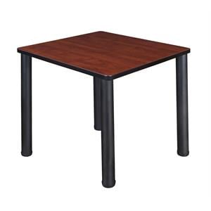 Scranton & Co 30&quot Square Breakroom X-Base Table in Rich Cherry