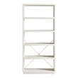 Scranton & Co Kunskap 5-Shelf Contemporary Bookcase in Cream Weave