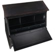 Scranton & Co Secretary Desk in Black Cherry Finish with Drop-Front Lid
