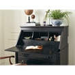 Scranton & Co Secretary Desk in Black Cherry Finish with Drop-Front Lid