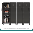 Scranton & Co 4 Shelf Metal Storage Locker Cabinet Black 53.4