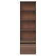 Scranton & Co Mid Century Bookcase with Drawer in Walnut Wood Finish