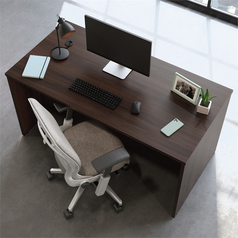 Scranton & Co 60x30 Engineered Wood Desk in Noble Elm Brown Finish