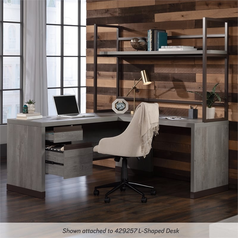 Scranton & Co Large Engineered Wood Hutch in Mystic Oak Finish