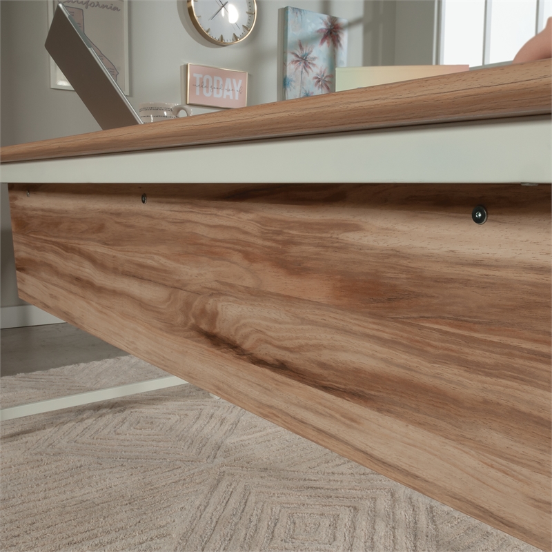 Scranton & Co Engineered Wood & Metal Desk Modesty Panel in Kiln Acacia