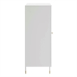 Scranton & Co Metal Accent Cabinet with Glass Doors in Light Gray