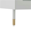 Scranton & Co Metal Accent Cabinet with Glass Doors in Light Gray