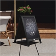 Scranton & Co A-Frame Magnetic Chalkboard with Pine Wood Frame in Black