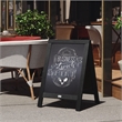 Scranton & Co A-Frame Magnetic Chalkboard with Pine Wood Frame in Black