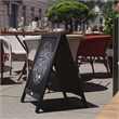 Scranton & Co A-Frame Magnetic Chalkboard with Pine Wood Frame in Black
