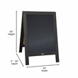 Scranton & Co A-Frame Magnetic Chalkboard with Pine Wood Frame in Black