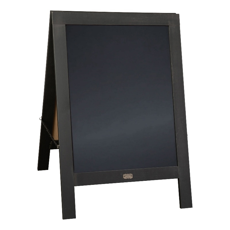 Scranton & Co A-Frame Magnetic Chalkboard with Pine Wood Frame in Black