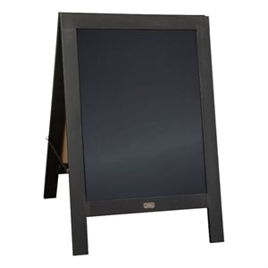 Scranton & Co A-Frame Magnetic Chalkboard with Pine Wood Frame in Black