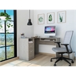 Scranton & Co Raleigh L-Shaped Desk Engineered Wood Light Gray