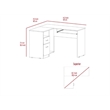 Scranton & Co Raleigh L-Shaped Desk Engineered Wood Light Gray