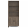 Scranton & Co Lev Solid Wood 72-in Bookcase Smoky Brown with Storage