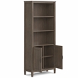 Scranton & Co Lev Solid Wood 72-in Bookcase Smoky Brown with Storage